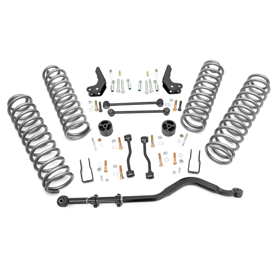 3.5" Lift Kit Rough Country for Jeep Gladiator JT (2024-2025) - (No Shocks), OEM Tuned Coil Springs, Fits up to 37" Tires