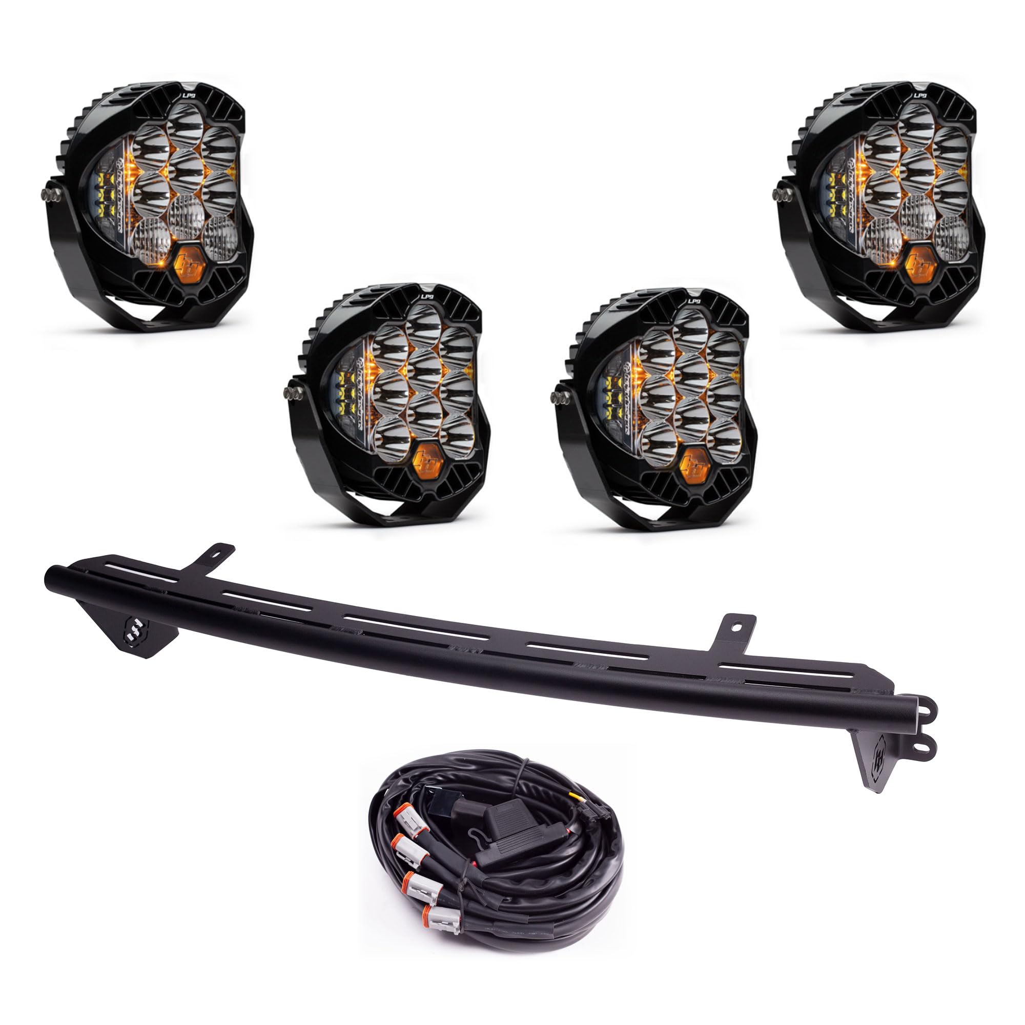 Baja Designs LP9 Pro LED Light Kit Bull Bar for Ford F-250/350 2023+ with Upfitter - Lifetime Protection (Driving Combo/Multi-Pattern - Clear)