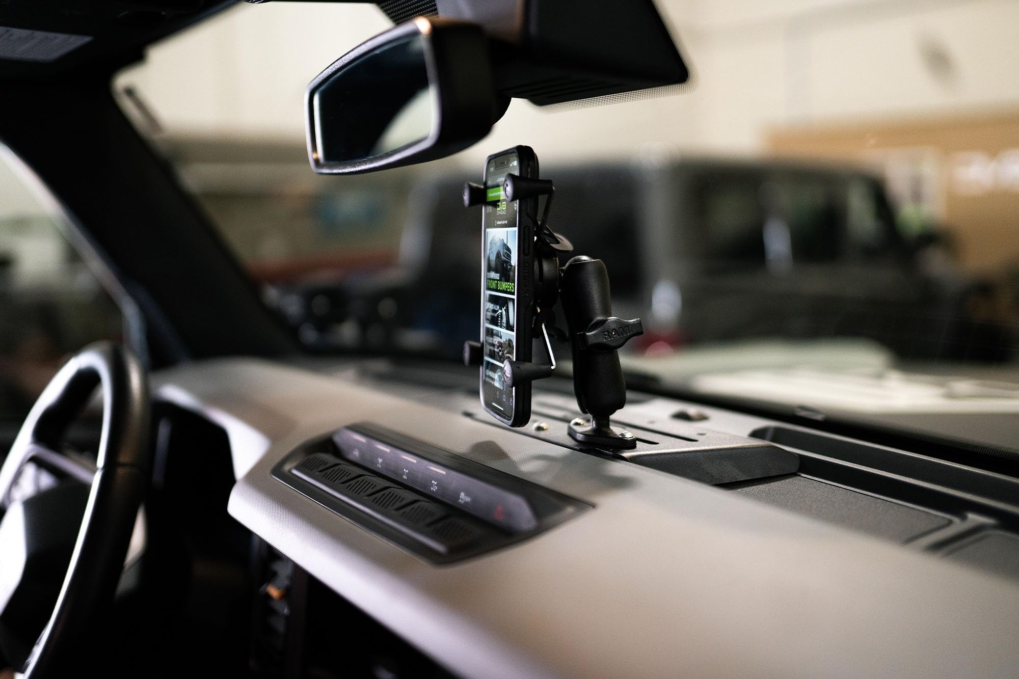 Digital Device Dash Mount DV8 Offroad for 2021-2025 Ford Bronco | Mount Cell Phone, GPS, & Other Accessories | Low-Profile Flush Fitment | Quick & Easy Install