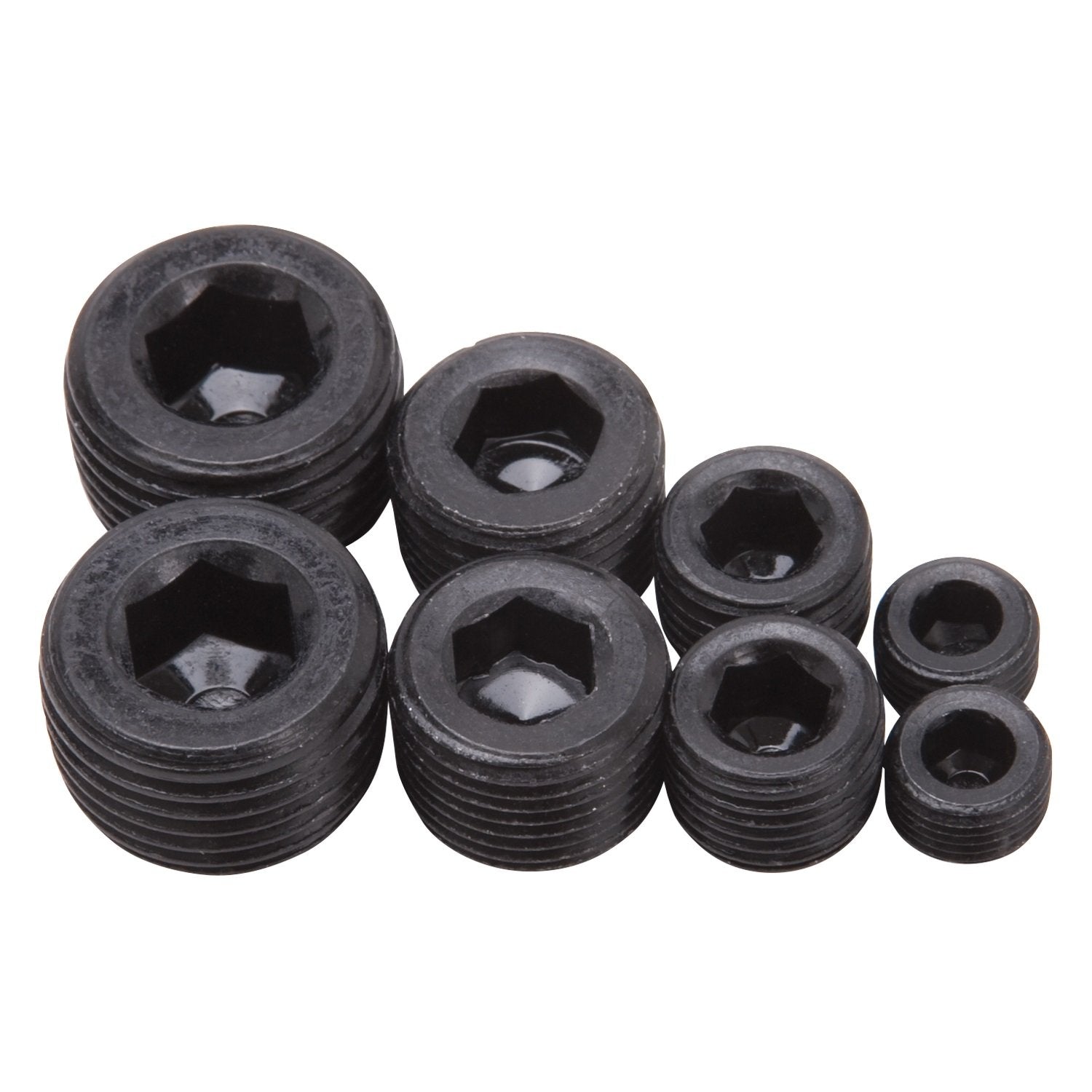 Pipe Plug Kit Edelbrock Fitting, 1Pack, Black