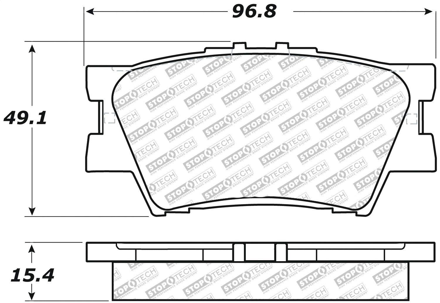 Brake Pads StopTech 305.12120 Street Select with Hardware
