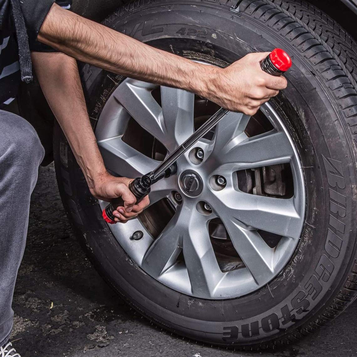 Powerbuilt Universal Billy Club Lug Wrench, Change Vehicle Tires Fast, Break Loose Lug Nuts, Emergency Car Roadside Services - 642250 Large