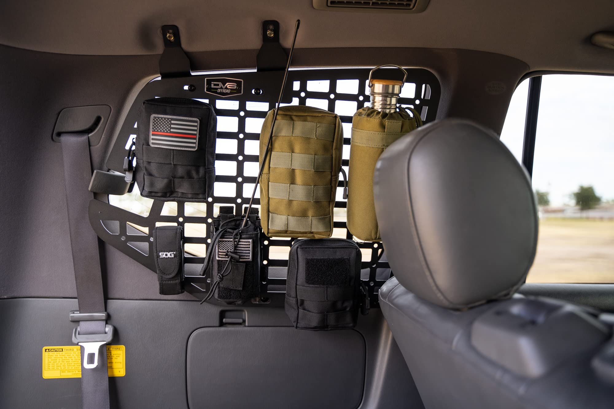 Rear Window Molle Storage Panels DV8 Offroad for 2003-2009 Lexus GX 470 | Includes Driver & Passenger Side Panels | Perfect for Molle Pouches, Tools, Recovery Supplies, & Other Gear | Simple Bolt-On