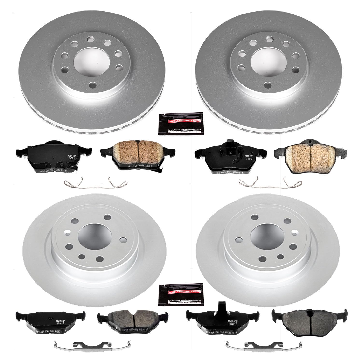 Power Stop Z23 Evolution Geomet Coated Brake Kit Front and Rear For Saab 9-5 1999 [Model Specific]