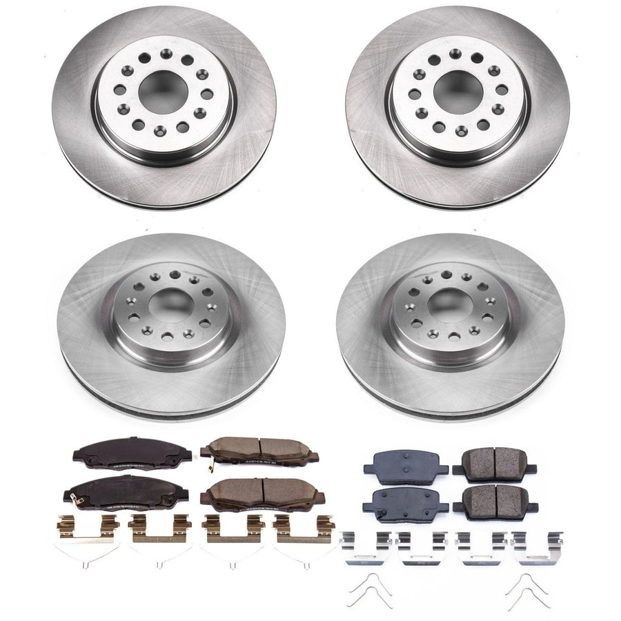 Power Stop Autospecialty Front and Rear Replacement Brake Kit-OE Brake Pads & Rotors