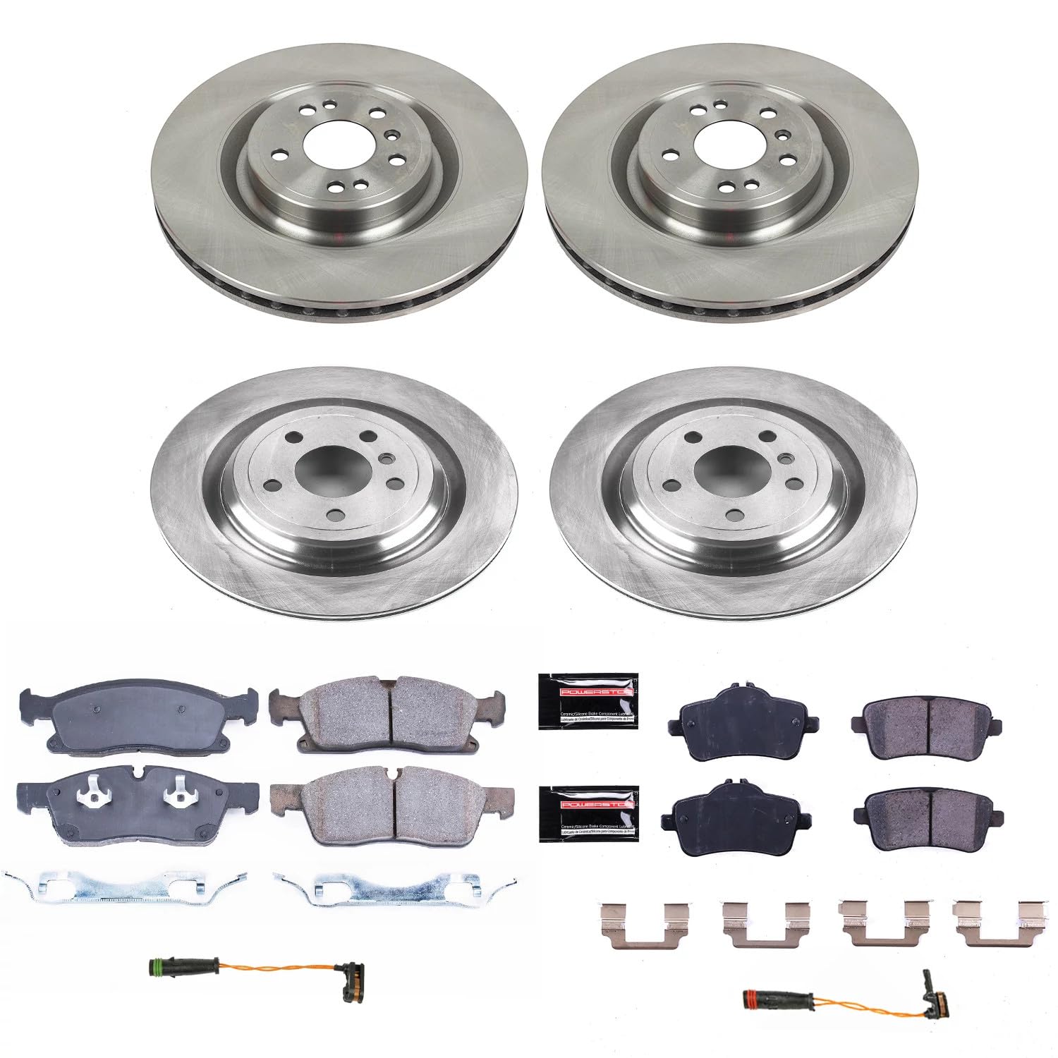 Power Stop KOE8435 Front and Rear Replacement Brake Kit-OE Brake Rotors & Ceramic Brake Pads For Mercedes-Benz GLE400, Mercedes-Benz GLE, Mercedes-Benz M [Model Specific]