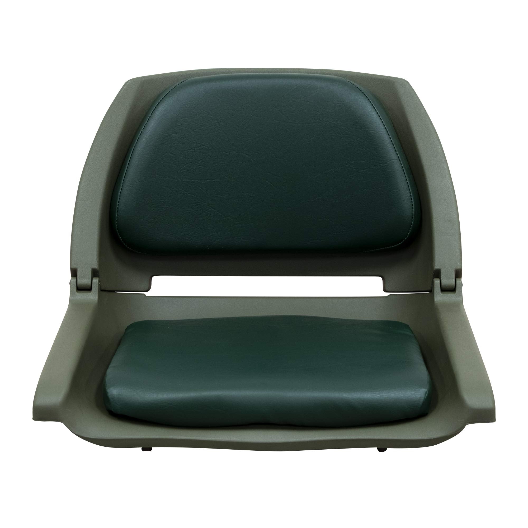 8WD139 Series Wise Molded Fishing Boat Seat with Marine Grade Cushion Pads, Green Shell, Green Cushion