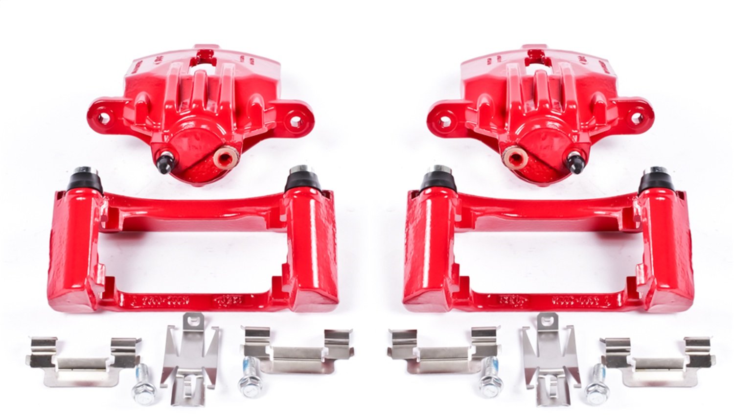 Power Stop S4696 Rear Pair of High-Temp Red Powder Coated Calipers for Chevrolet Camaro 1998-2002, Pontiac Firebird 1998-2002 [Model Specific]