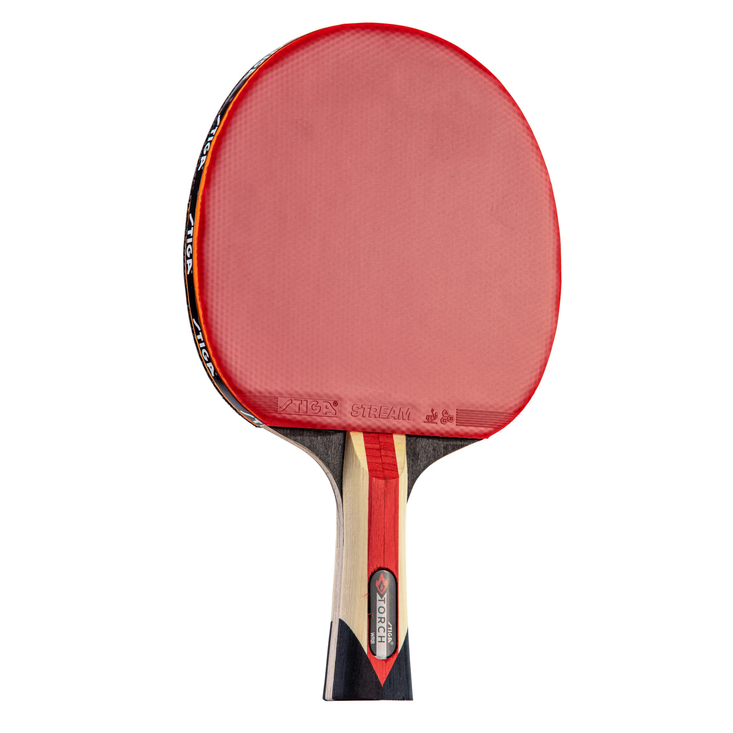 Torch STIGA Ping Pong Paddle - 5-Ply Ultra-Light Blade - 2mm Tournament-Approved Sponge - Flared Handle for Enhanced Control - Competitive Table Tennis Racket for Family Fun