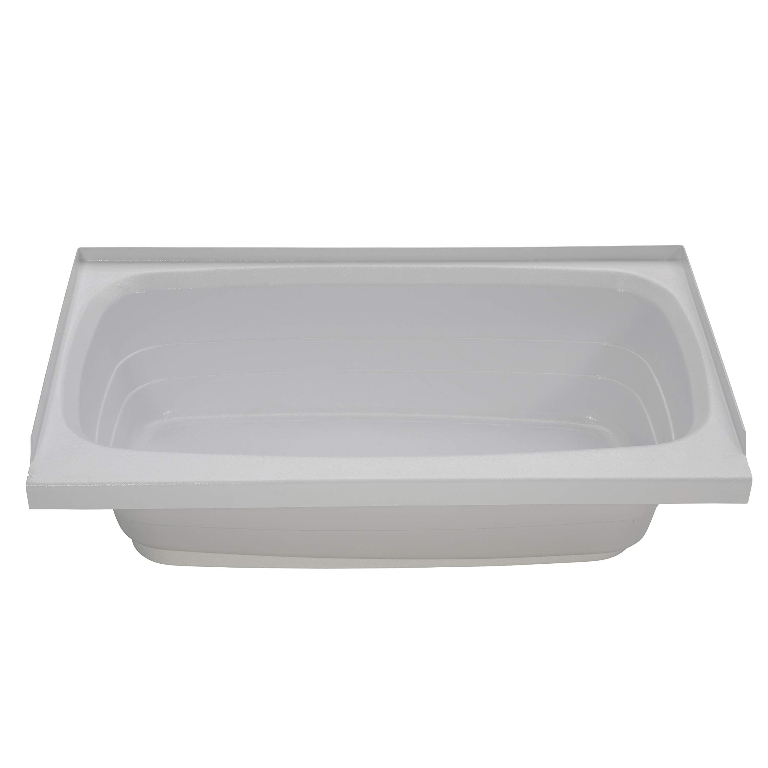 24" x 40" Lippert Replacement White Bathtub with Right Drain, Scratch-Resistant ABS Acrylic for RVs, Travel Trailers, 5th Wheels, Motorhomes - W2440RHSPK
