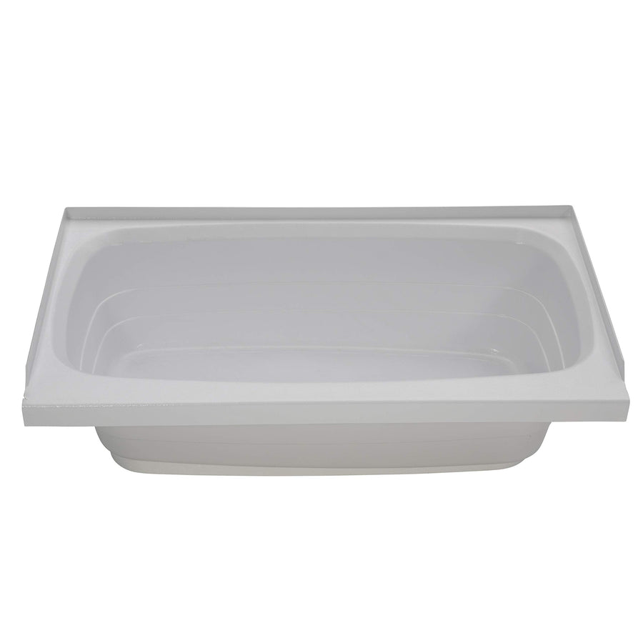 24" x 40" Lippert Replacement White Bathtub with Right Drain, Scratch-Resistant ABS Acrylic for RVs, Travel Trailers, 5th Wheels, Motorhomes - W2440RHSPK