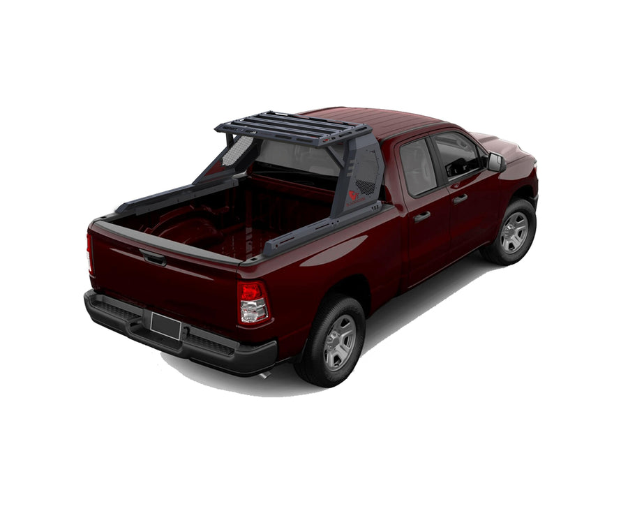 Vigor Roll Bar Black W/Vigor Basket Modular Compatible with 07-25 Chevy Silverado 1500|07-25 GMC Sierra 1500|09-10 Dodge Ram 1500|11-25 Ram 1500|09-25 Ford F-150|07-25 Tundra-VIRB02BA1