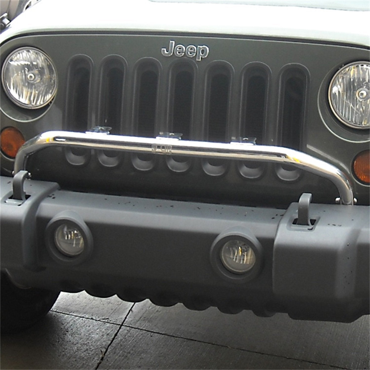 Light Bar Rugged Ridge 11138.20, Bumper Mounted, Stainless Steel; 07-18 Jeep Wrangler JK