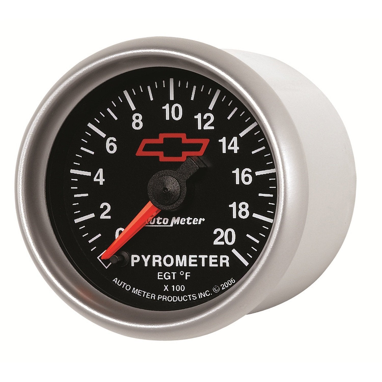 Auto Meter 3645-00406 2-1/16" Red GM Performance Part 0-2000 Degree Fahrenheit Full Sweep Electric Pyrometer Gauge Kit