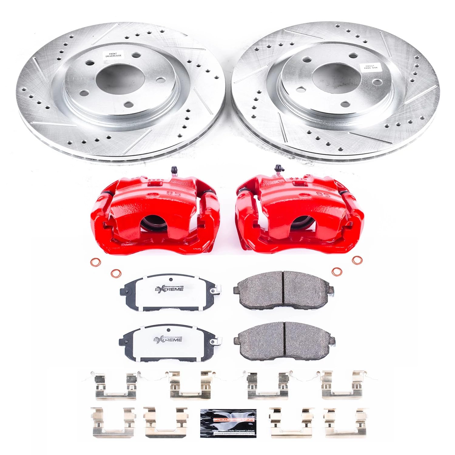 Power Stop Front KC6094-26 Z26 Street Warrior Brake Kit For Nissan Sentra 2017-2018 [Vehicle Specific]
