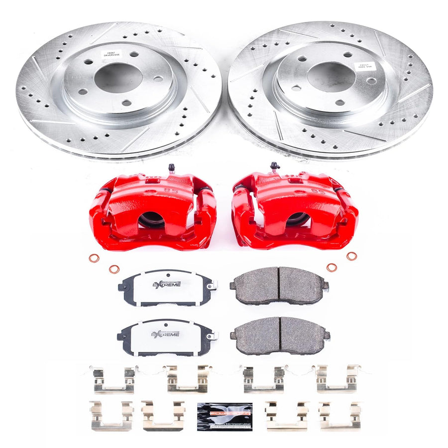 Power Stop Front KC6094-26 Z26 Street Warrior Brake Kit For Nissan Sentra 2017-2018 [Vehicle Specific]