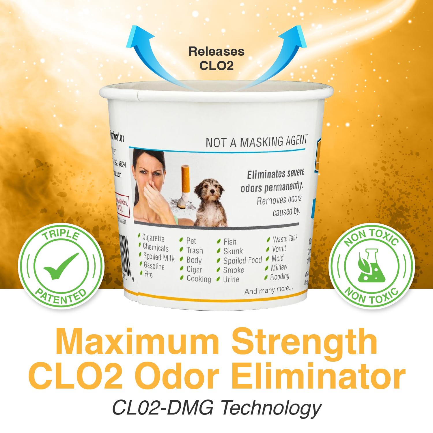 Biocide Systems RV Shocker Strong Odor Eliminator for Trailer & Camper, Eco-Friendly Chlorine Dioxide Odor Bomb for Motorhome Up to 400 Square Feet of Floor Space