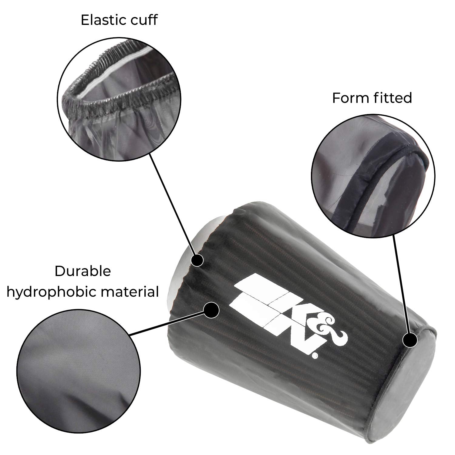 Air Filter Wrap K&N SU-4002-TDK Drycharger Wrap; Su-4002-T Black