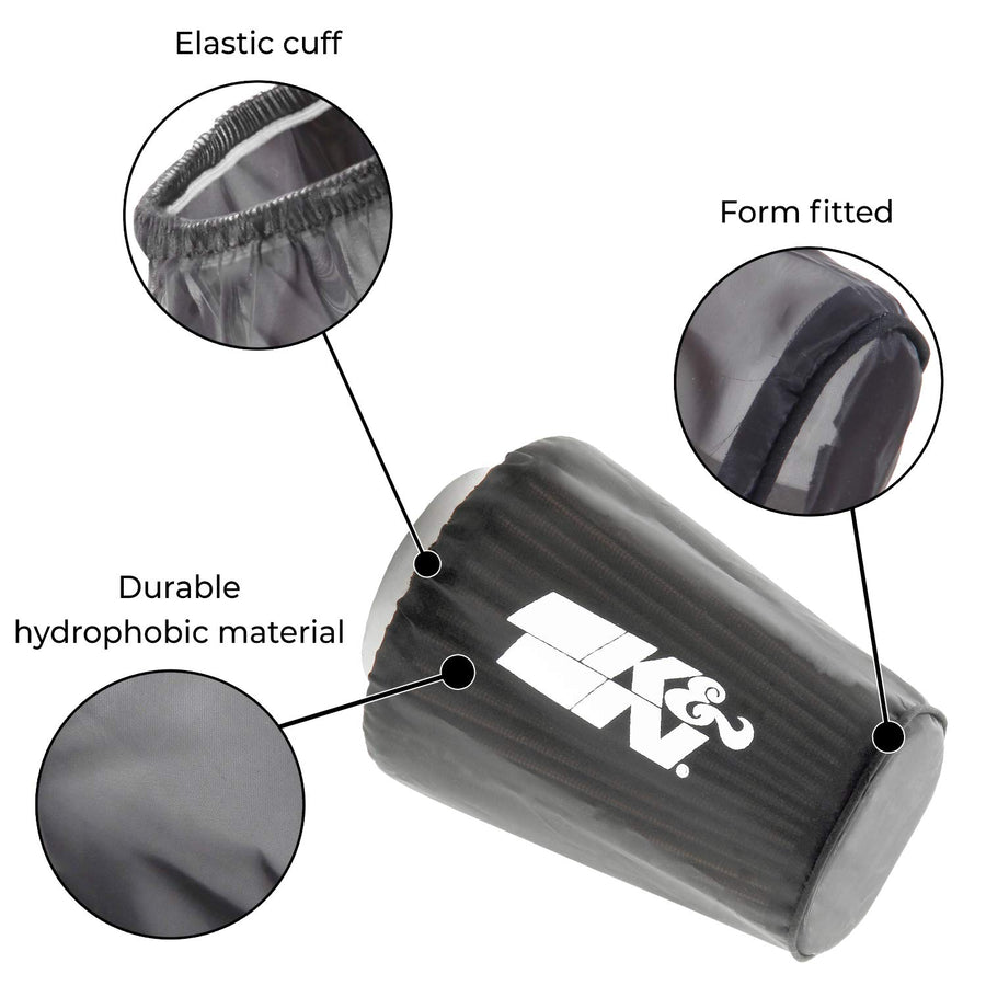 K&N Black 22-8010PK Precharger Filter Wrap - For Your K&N R-1030 Filter