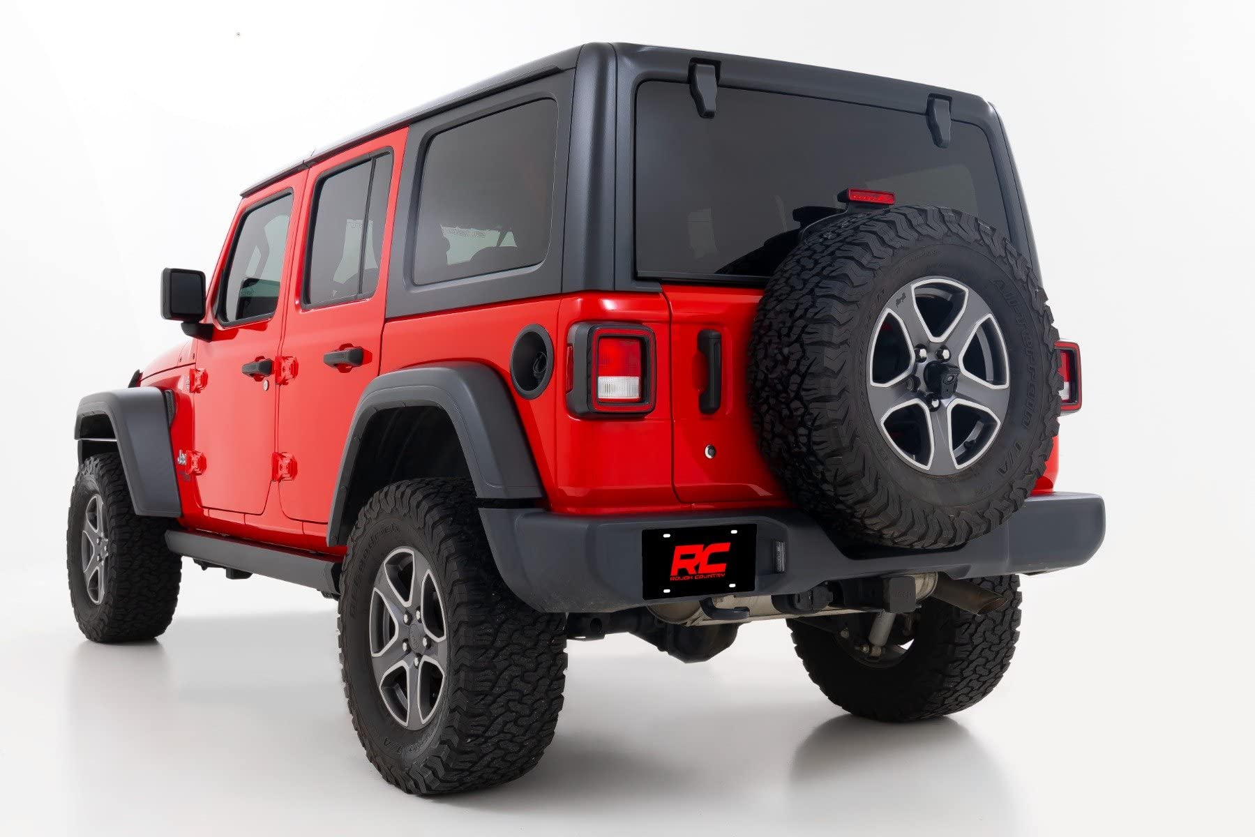 Rough Country Power Running Boards for Jeep Wrangler JL 4-Door (2018-2024) - Electric Dual-Motor Retractable Side Steps with LED Powerstep Lights