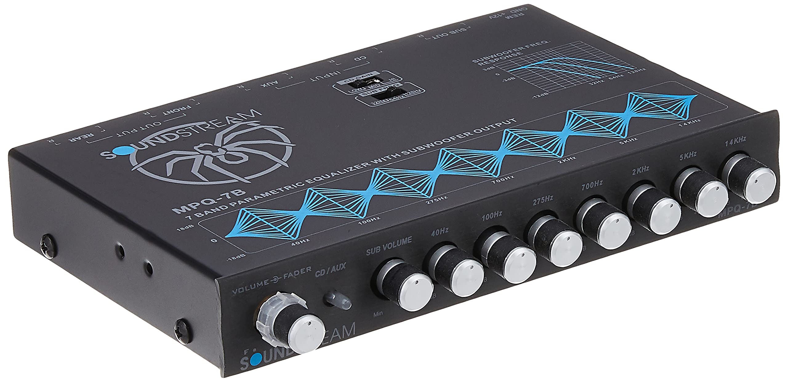 MPQ-7B Soundstream 7-Band 1/2 DIN Equalizer