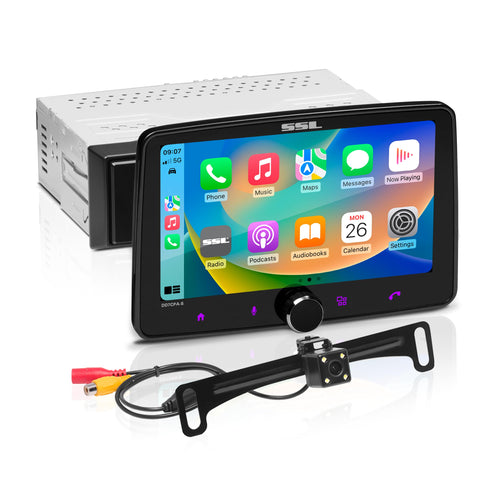 Car Stereo Sound Storm Laboratories DD7CPA-CS – Apple CarPlay, Android Auto, Single Din 7 Inch Touchscreen, Bluetooth, AM/FM Radio, Backup Camera