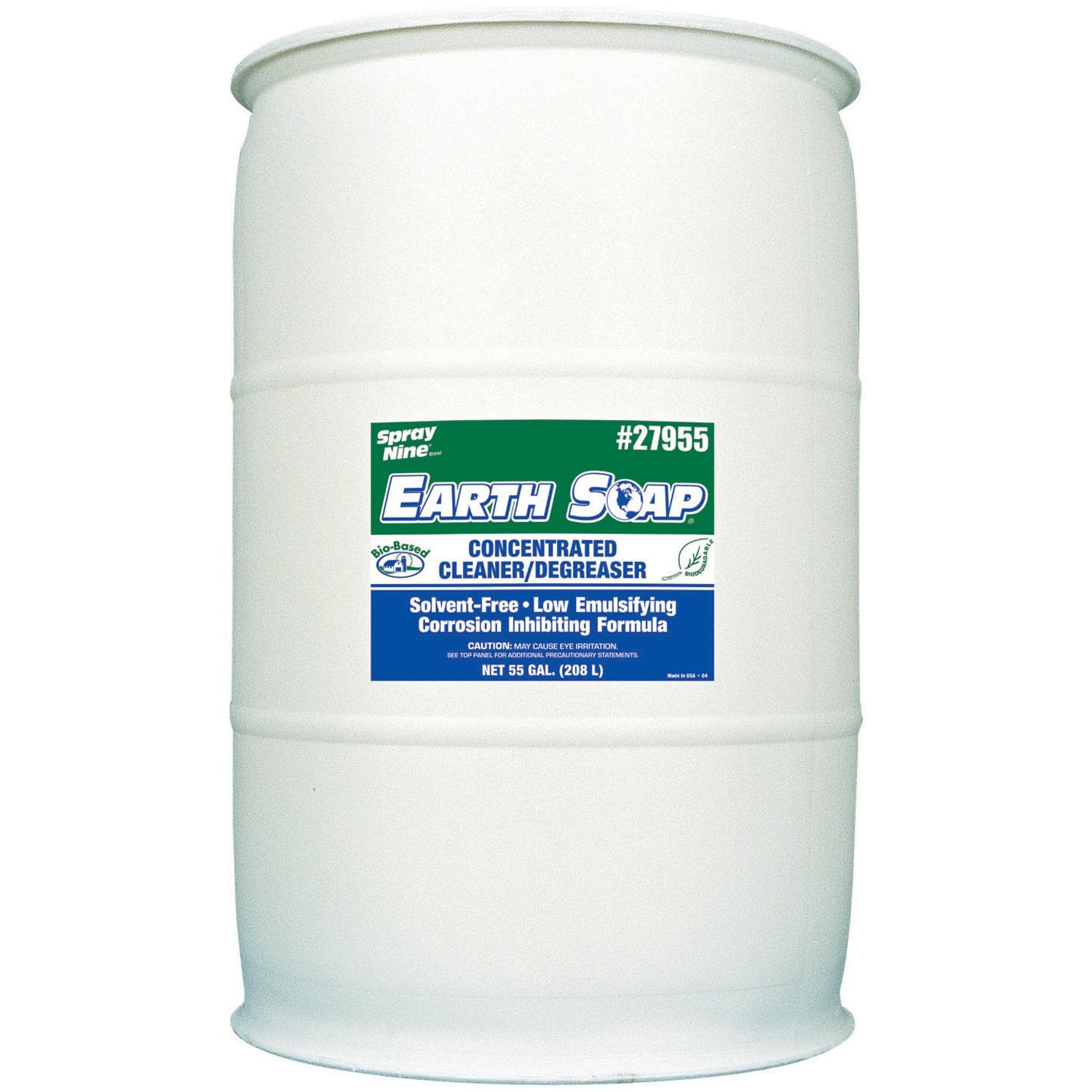 Earth Soap Spray Nine 27955 Concentrated Cleaner/Degreaser - 55 Gallon