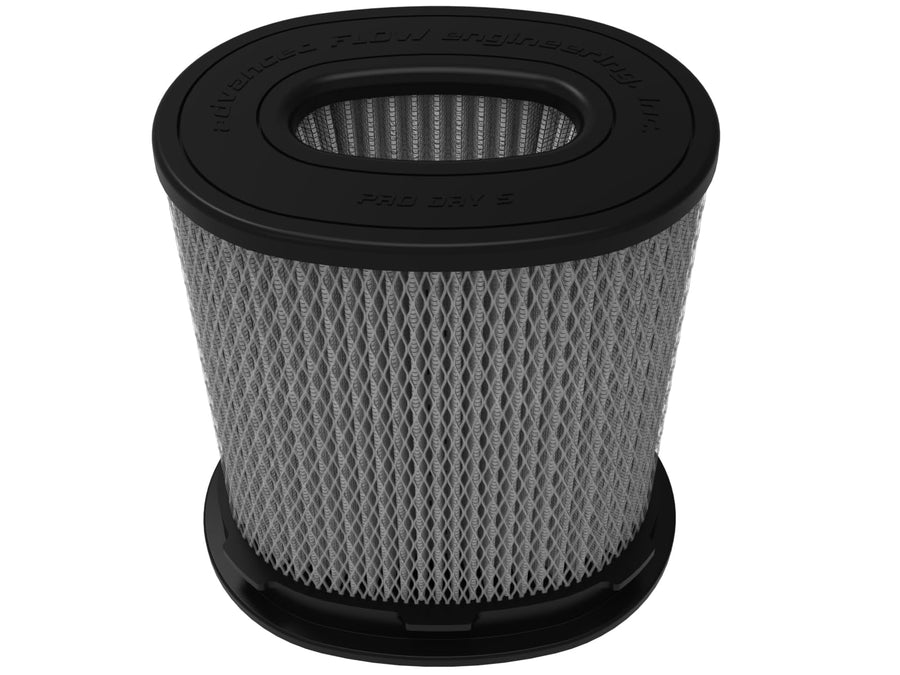 Momentum Intake Replacement Air Filter aFe POWER w/Pro DRY S Media - 5.50"x3.50" Inlet, 9" Tall - #20-91208D