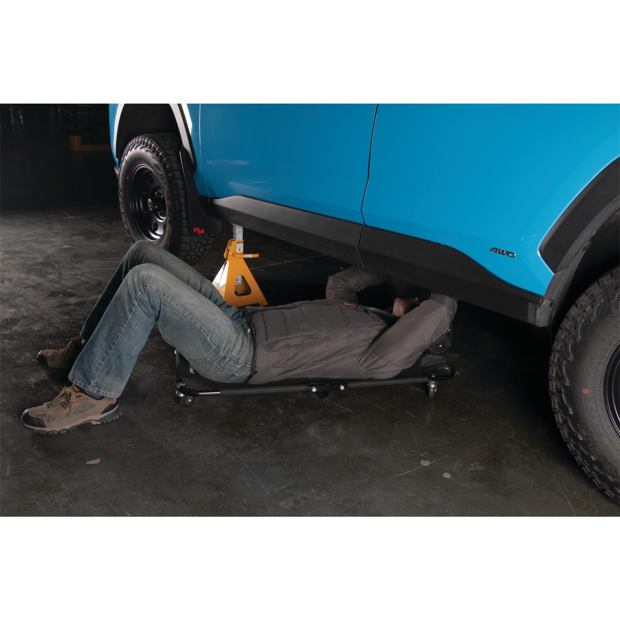 W85028 Performance Tool 40-Inch Folding Cool Weave Folding Creeper, Capacity 350 lbs