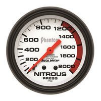 Auto Meter Phantom Mechanical Nitrous Pressure Gauge 5828,2.625 in.