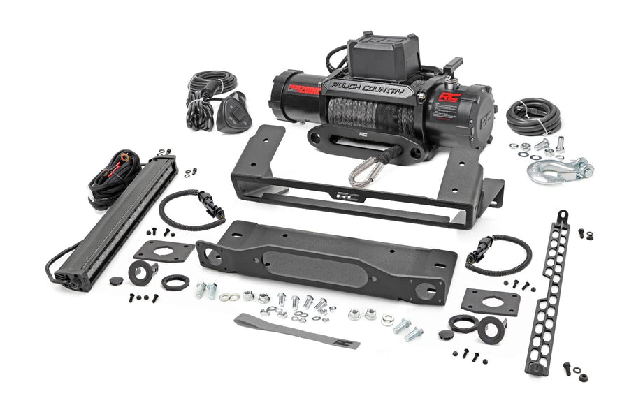 Rough Country Winch Mount LED for 2021-2024 Ford Bronco | PRO12000S - 51098