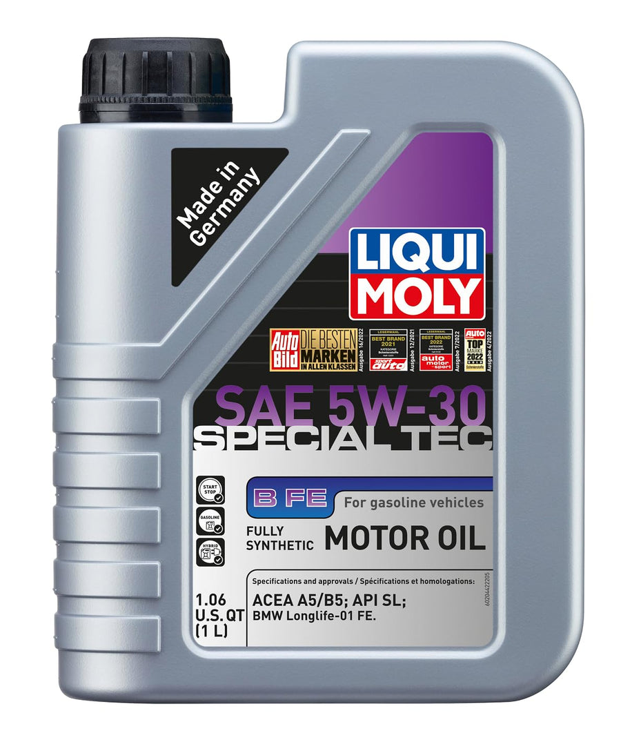 LIQUI MOLY SAE 5W-30 Special Tec B | 1 L | Fully synthetic engine oil | SKU: 20442