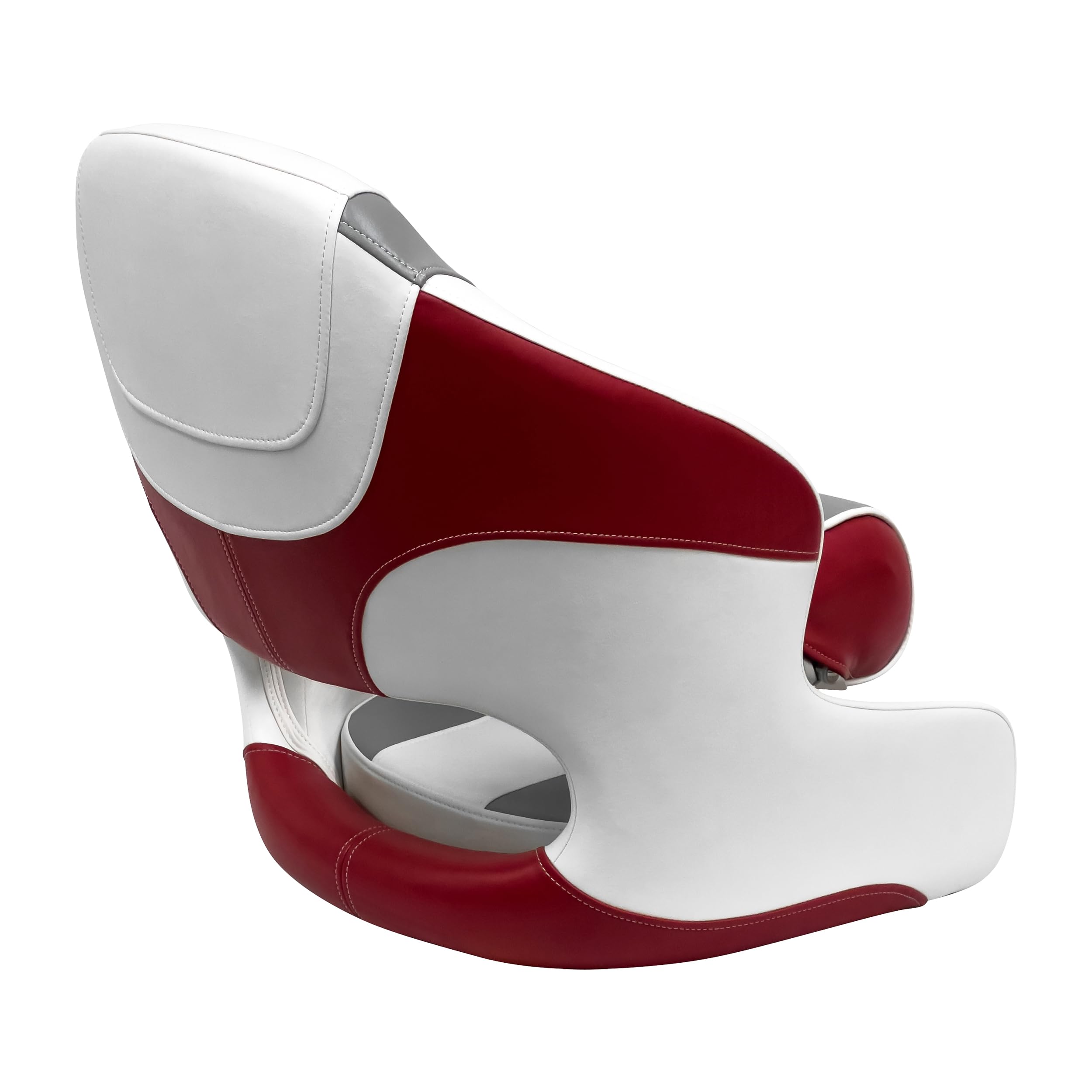 Baja Series Wise 3315-1774 Bucket Seat with Bolster, Brite White/Grey/Dark Red