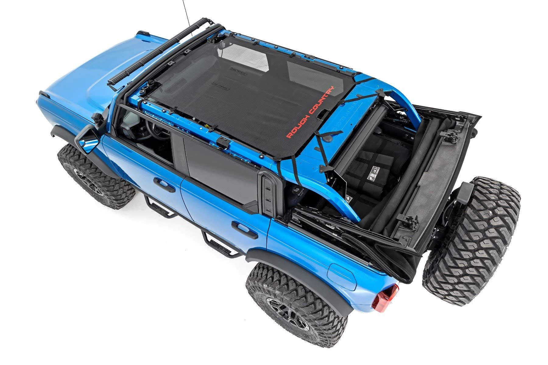 Black Mesh Bikini Top Rough Country for 2021-2024 Ford Bronco | 4-Door - 85116