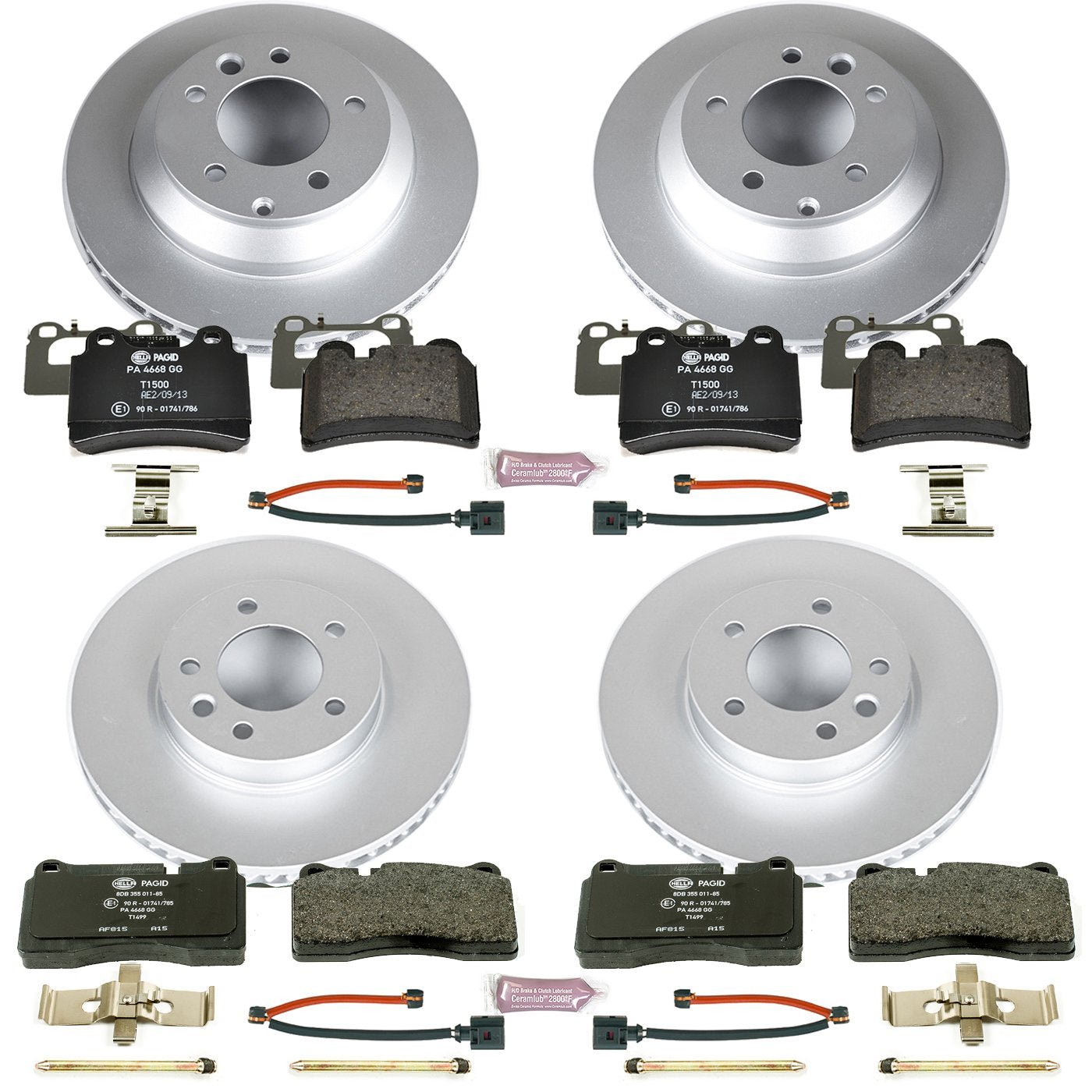 Euro-Stop Brake Kit Power Stop ESK4108 For Volkswagen Touareg Front and Rear 2006 [Model Specific]