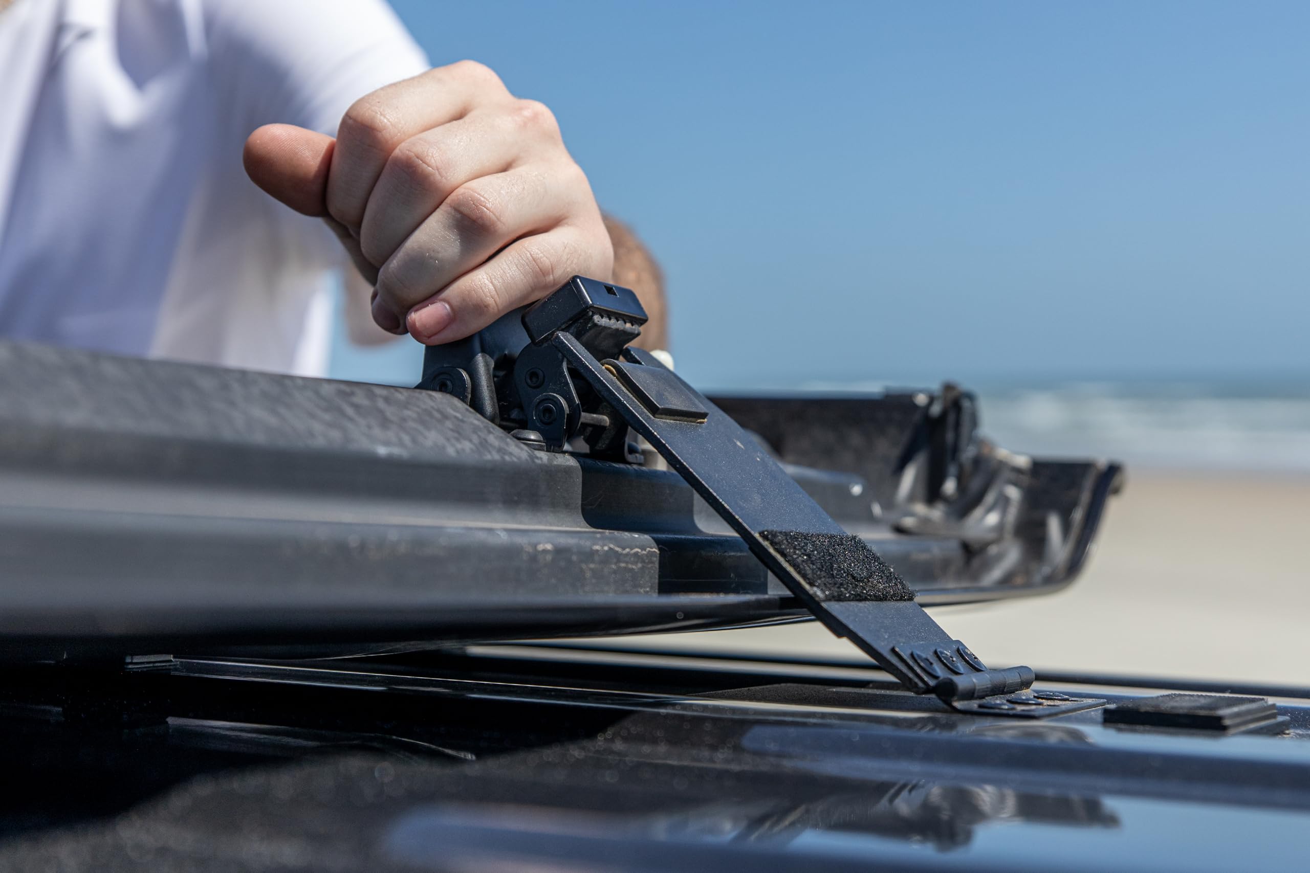 Flip-Top EZ for JL 2dr Jeep Wrangler Freedom Panels One Person System—Flip Back Your Jeep Wrangler Hardtop Freedom Panels Every Day in Seconds! Patented and Patent Pending