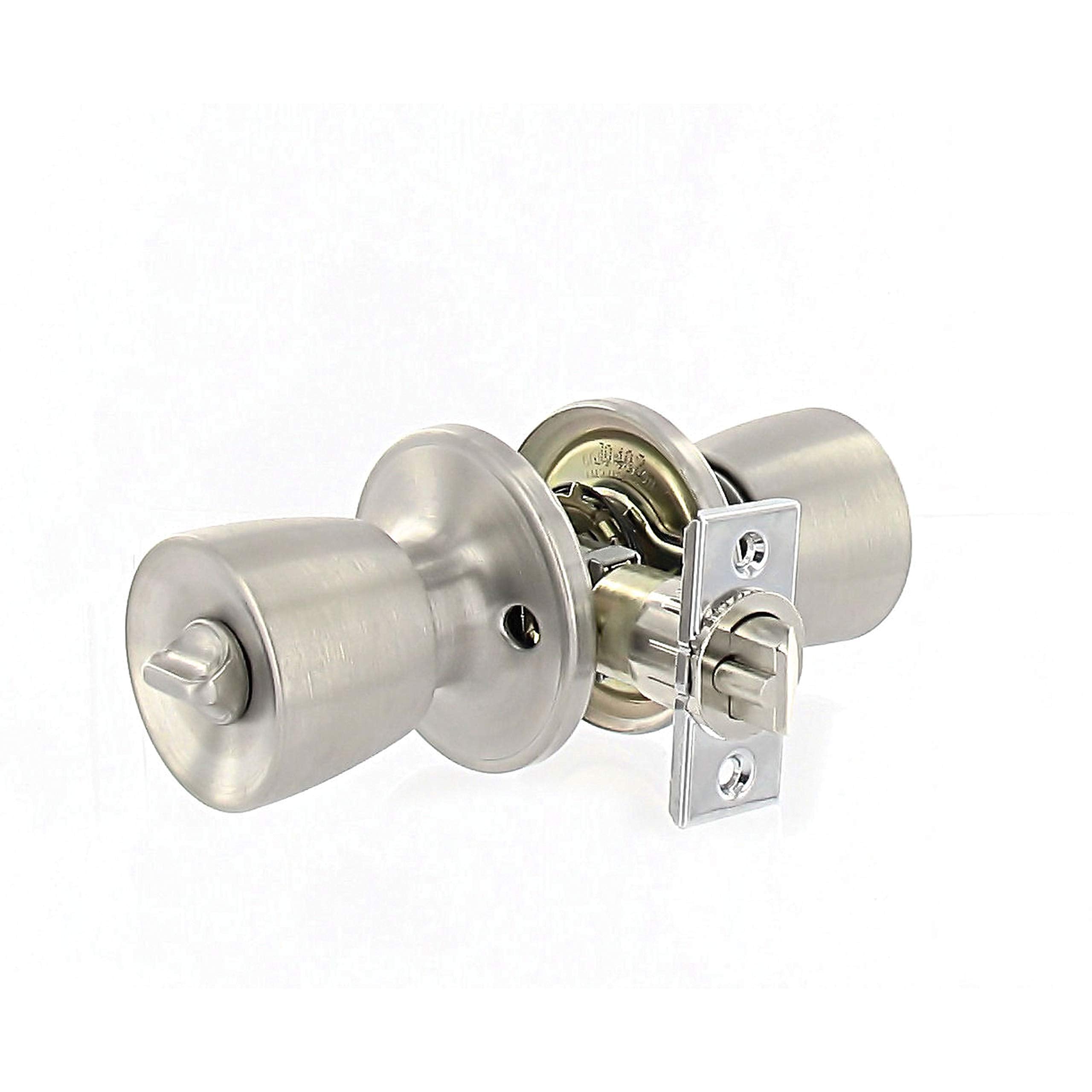 Mobile Home Entrance Lock Valterra L32CS010 - Knob x Knob, Silver