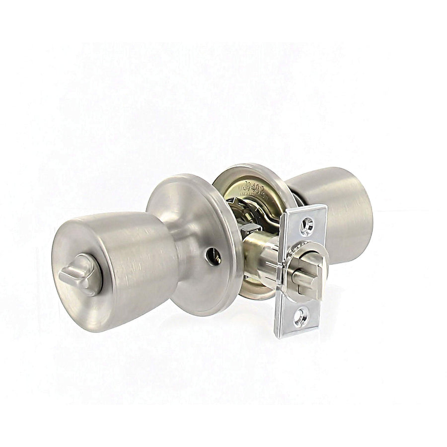 Mobile Home Entrance Lock Valterra L32CS010 - Knob x Knob, Silver