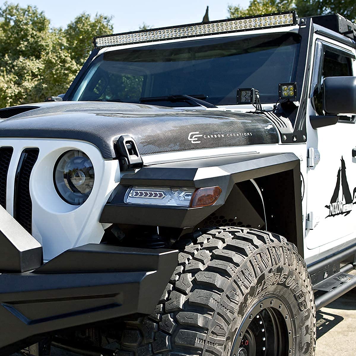 NIXON Front Fender Flares OFFROAD Compatible for Jeep Wrangler JL 2018 2019 2020 2021 2022 2023 2024 2025