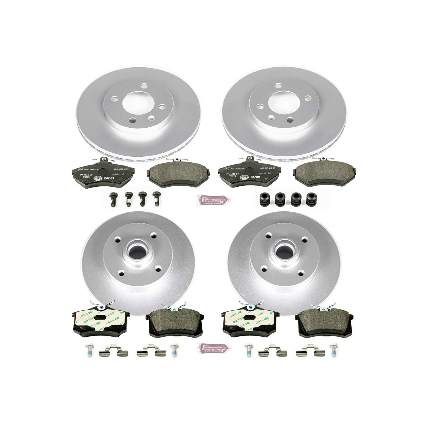 Power Stop ESK375 Euro-Stop Brake Kit Front and Rear For VW Cabrio, VW Golf, VW Golf, VW Jetta, VW Jetta, VW Passat [Model Specific]