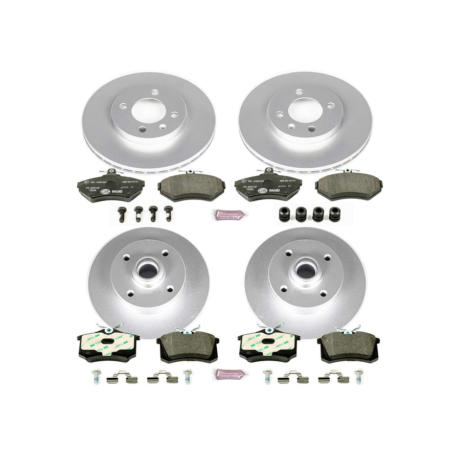 Power Stop ESK375 Euro-Stop Brake Kit Front and Rear For VW Cabrio, VW Golf, VW Golf, VW Jetta, VW Jetta, VW Passat [Model Specific]