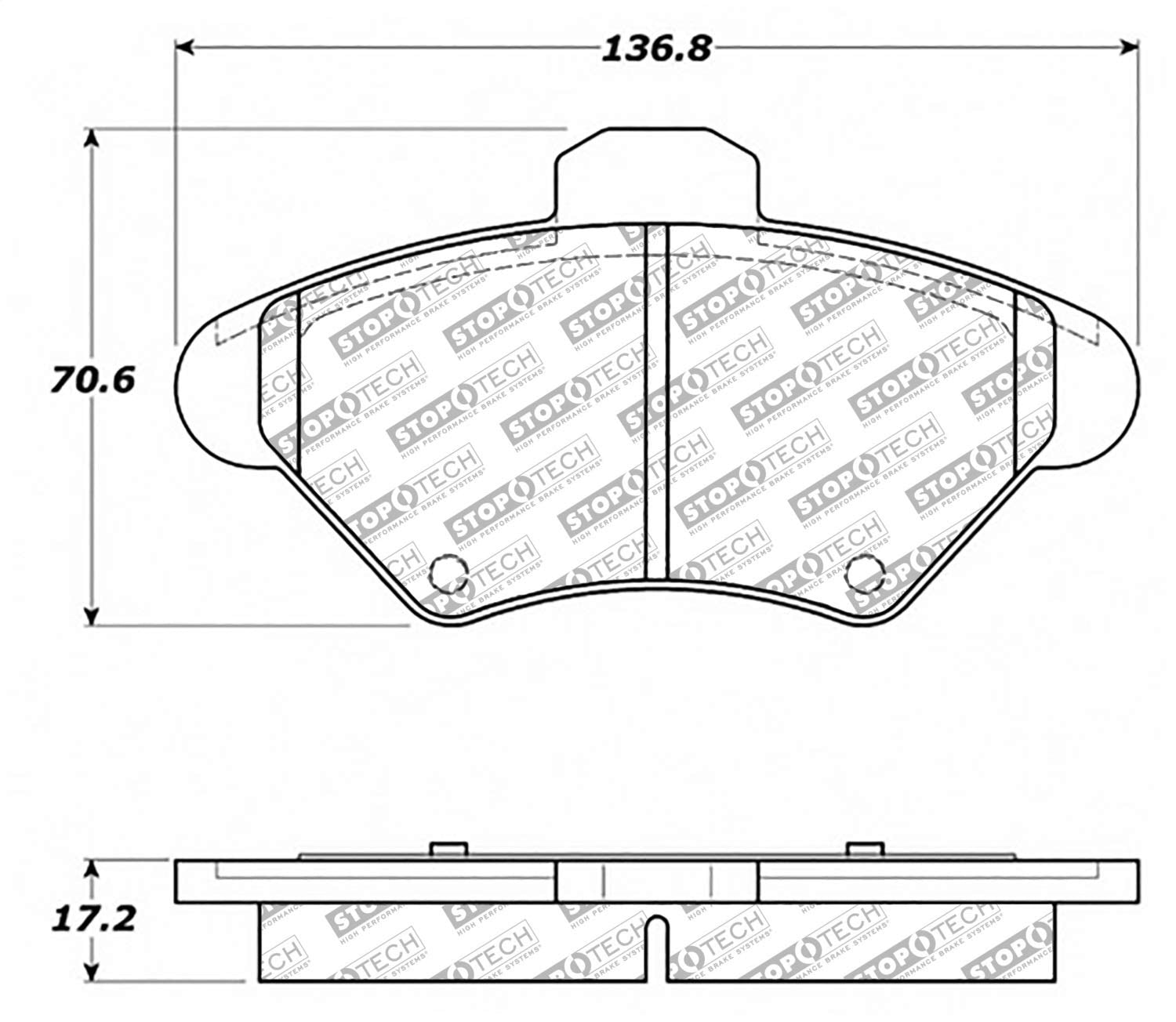 Brake Pads StopTech 305.06000 Street Select with Hardware