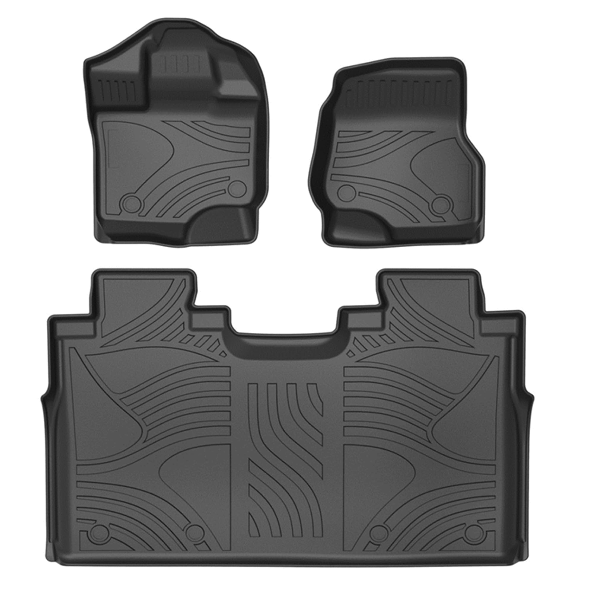 TOTALINER Black Horse Heavy Duty Floor Mat Anti-Skid Black 1.37'' Thickness Compatible with 2015-2022 Ford F-150 SuperCrew Cab-FMFF115