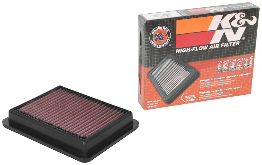 K&N Engine Air Filter: Replacement Car Air Filter, Reusable, Clean Every 75,000 Miles, Washable, Premium: Compatible with 2019-2021 MAZDA 3; 2019-2021 MAZDA CX-30, 33-3158