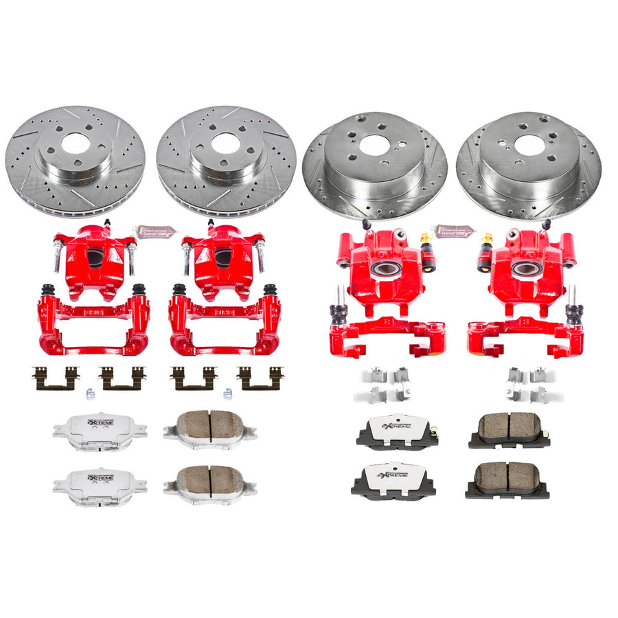 Power Stop Z26 KC2315-26 Front & Rear Brake Kit Street Warrior For Scion tC 2005-2010 [Model Specific]