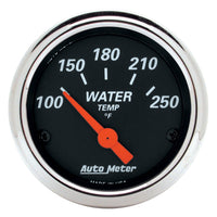 Auto Meter Water Temperature Designer Black Gauge, 2 1/16" - Temperature