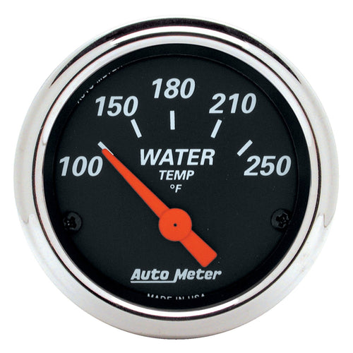 Auto Meter Water Temperature Designer Black Gauge, 2 1/16" - Temperature