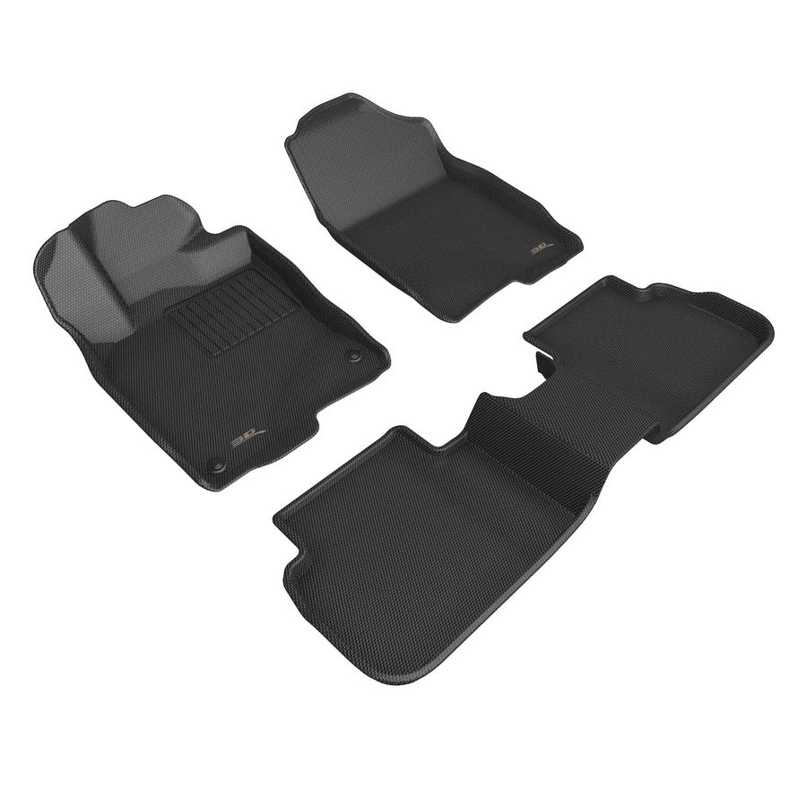 3D MAXpider Kagu Custom Fit Floor Mat (Black) Compatible with Acura Integra 2023-2026 (w/Rear USB Port) - Full Set
