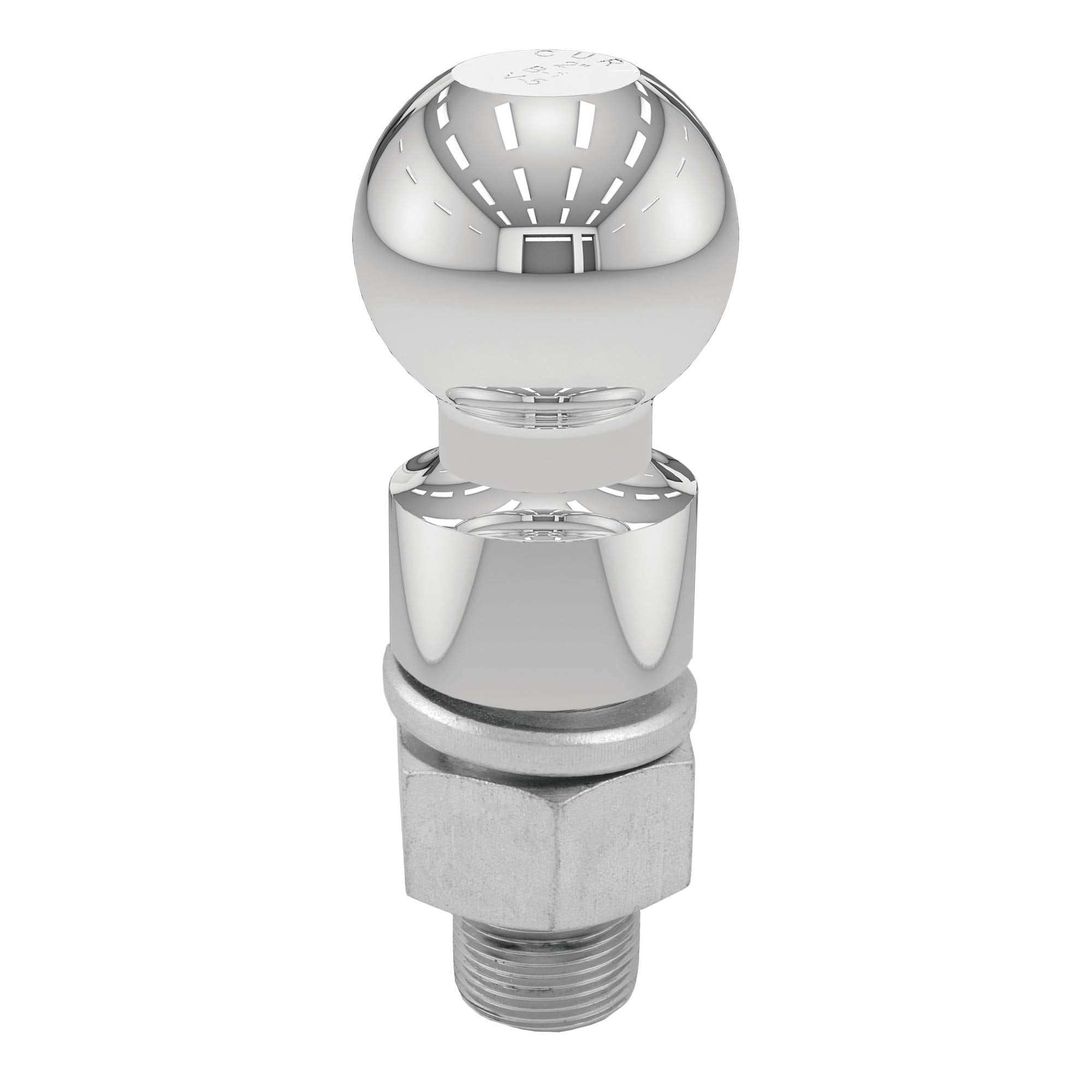 CURT 40035 Trailer Hitch Ball Chrome, 10,000 lbs, 2-Inch Rise, 2-5/16-Inch Diameter, 1-1/4 x 2-5/8-Inch Shank, silver