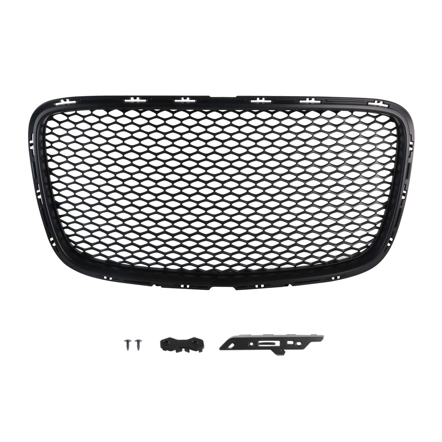 SRT Style Hood Grille Spec-D Tuning Black Compatible with 2015-2019 Chrysler 300